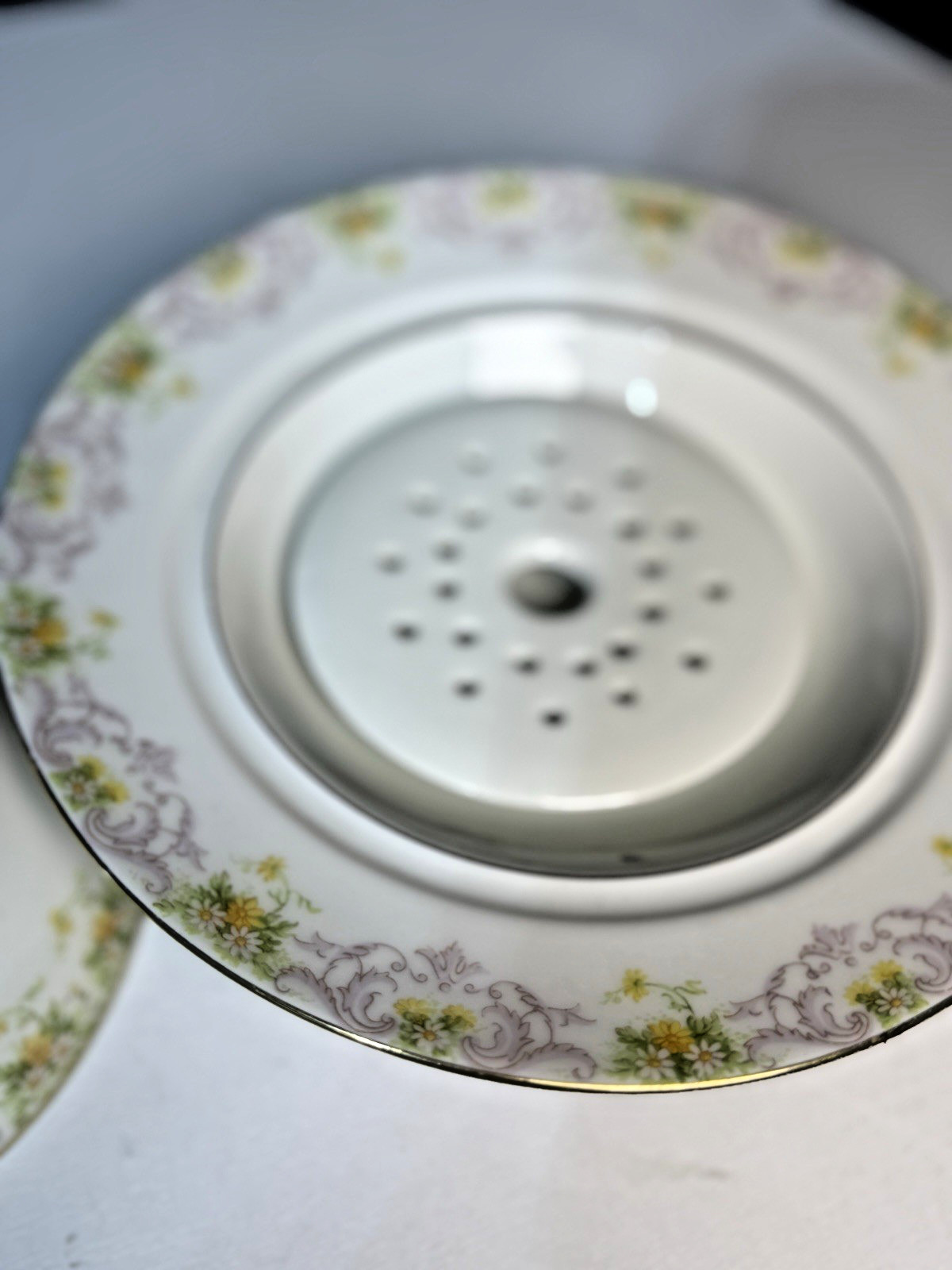 French Bawo Dotter Elite Works Limoges BWD647 Round Butter Lid And Strainer