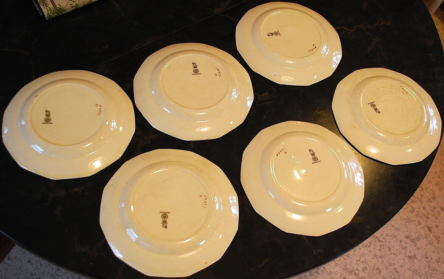 RARE Antique Set 6 Royal Doulton PIPING DOWN THE VALLEYS WILD Plates c1911 8.5″