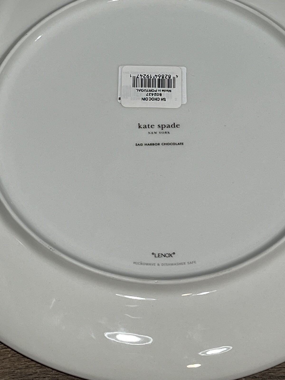 Kate Spade Lenox Sag Harbor set of 4 plates Chocolate Brown Dinner Plates