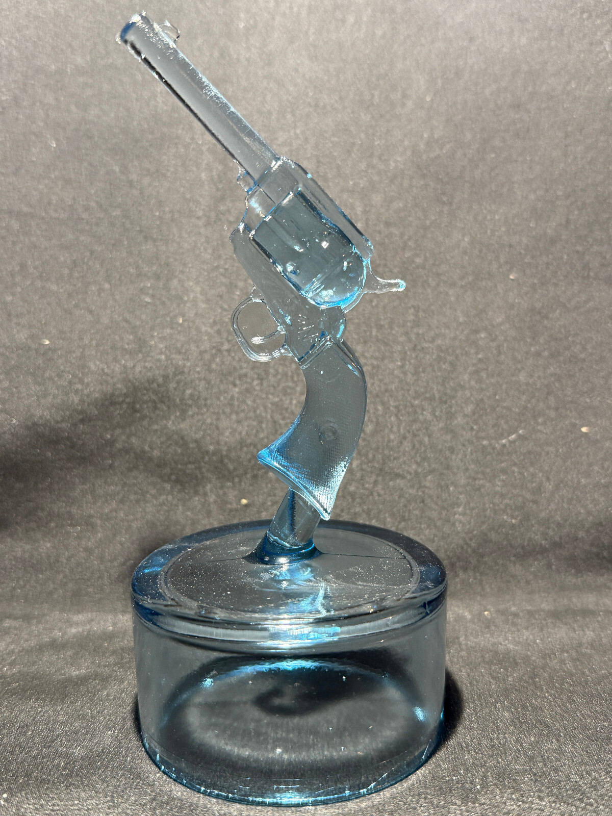 Blue Vaseline glass Colt Revolver pistol uranium single action army gun western