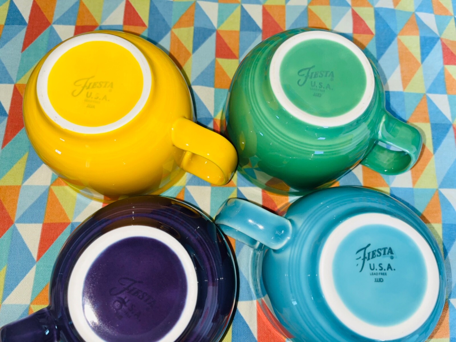 NEW FIESTAWARE 18 oz Jumbo Mug set of 4 Mixed Colors Soup Cup FREE SHIPPING
