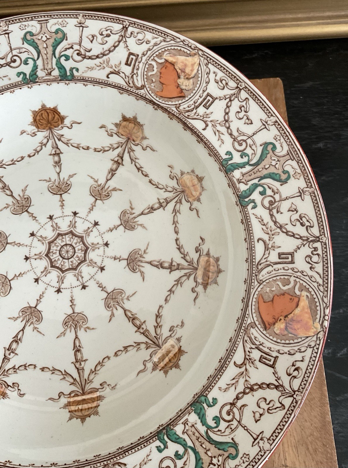 (5) BROWN WESTHEAD MOORE & CO Pergolesi RIMMED BOWLS Aesthetic Antique 1875