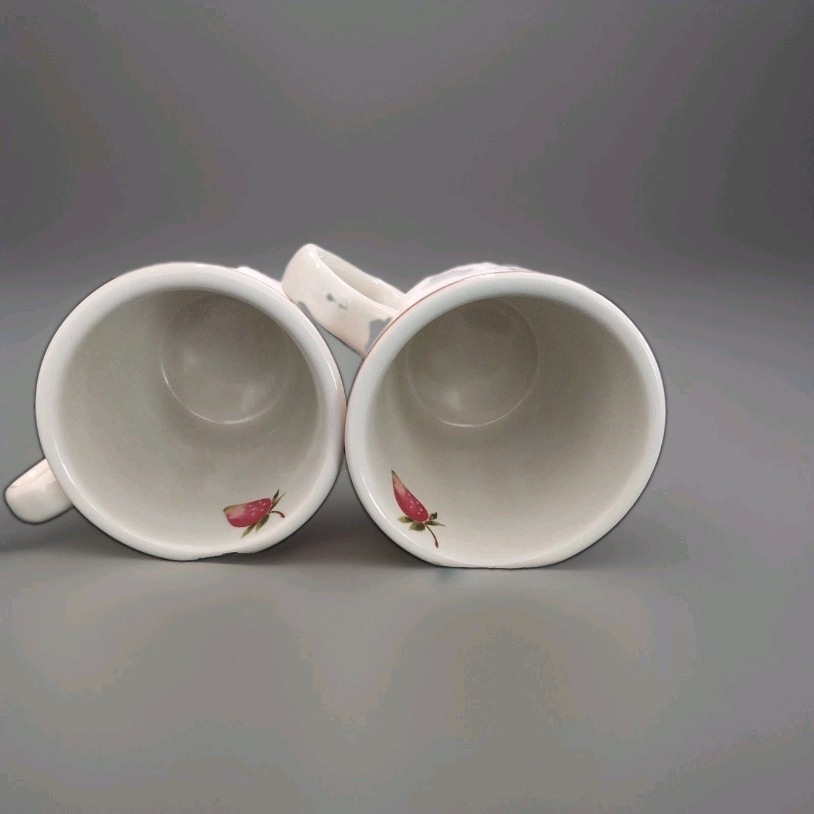 Lot of 2 Longaberger Fruit Medley Coffee Mugs 4-1/2″ Lovely Condition!