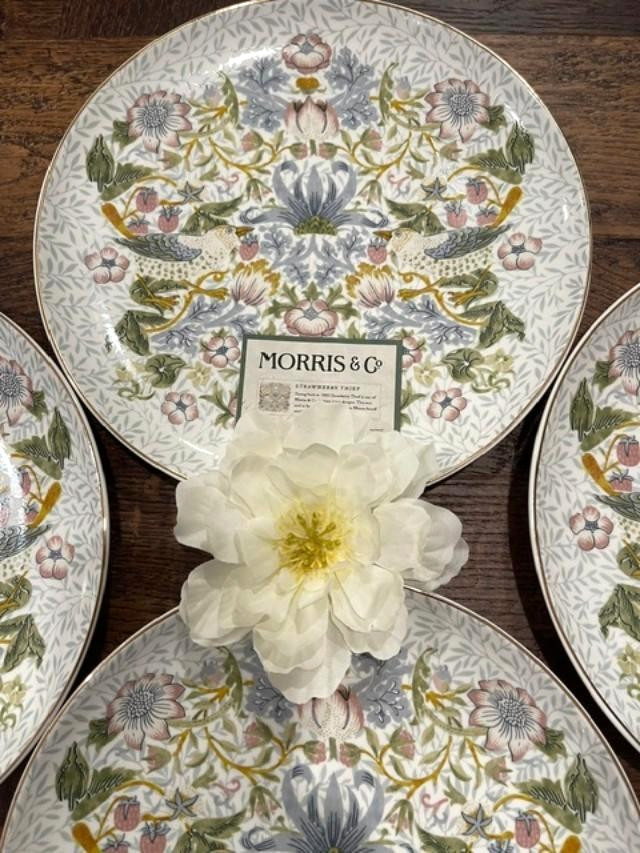 NEW! Morris & Co ~ “STRAWBERRY THIEF” ~ Salad/Luncheon Plates ~ Choose Quantity!
