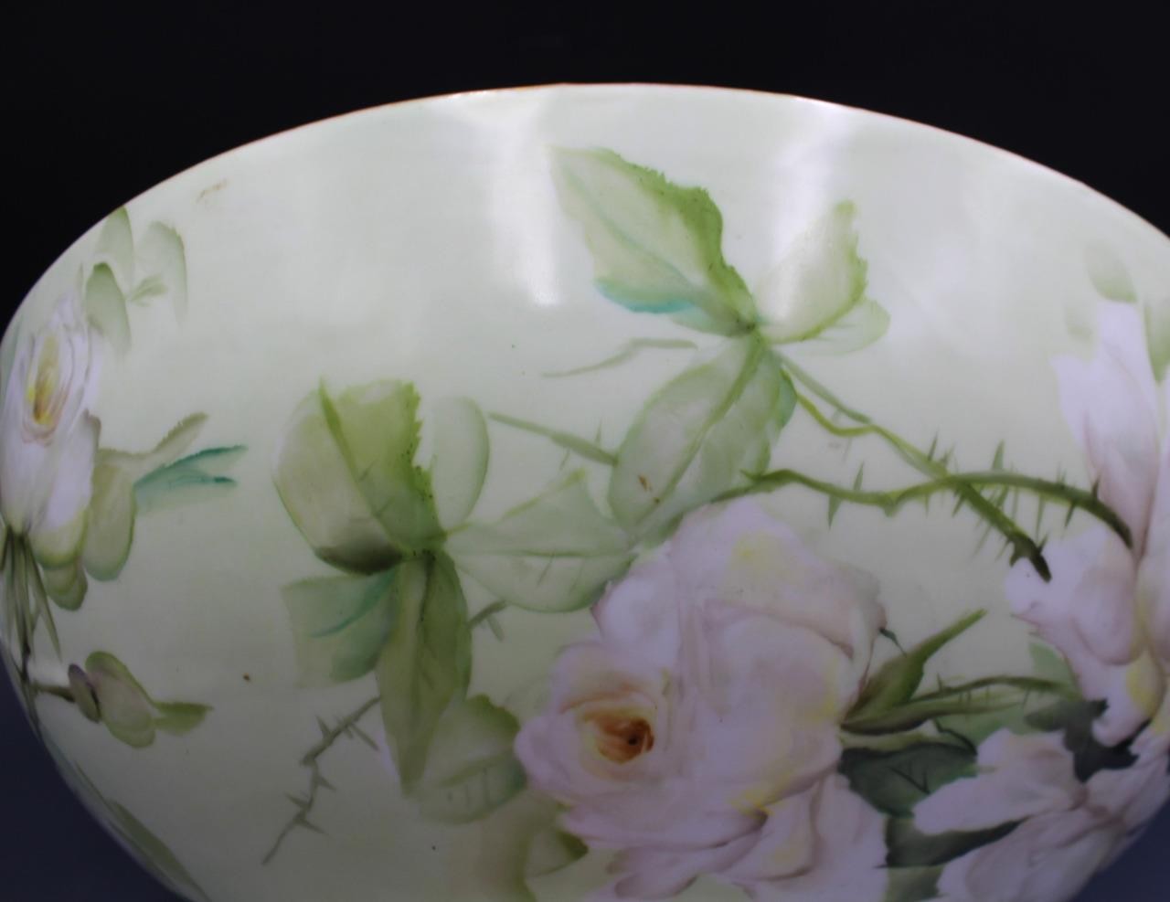 1905 Limoges Punch Bowl Hand Painted for Phi Kappa Sigma Fraternity by E. Miler