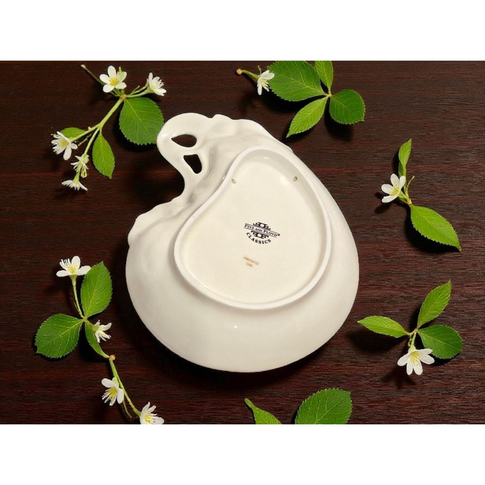 Fitz and Floyd Classics Gardenening Gourmet Collection Eggplant Canape Plate