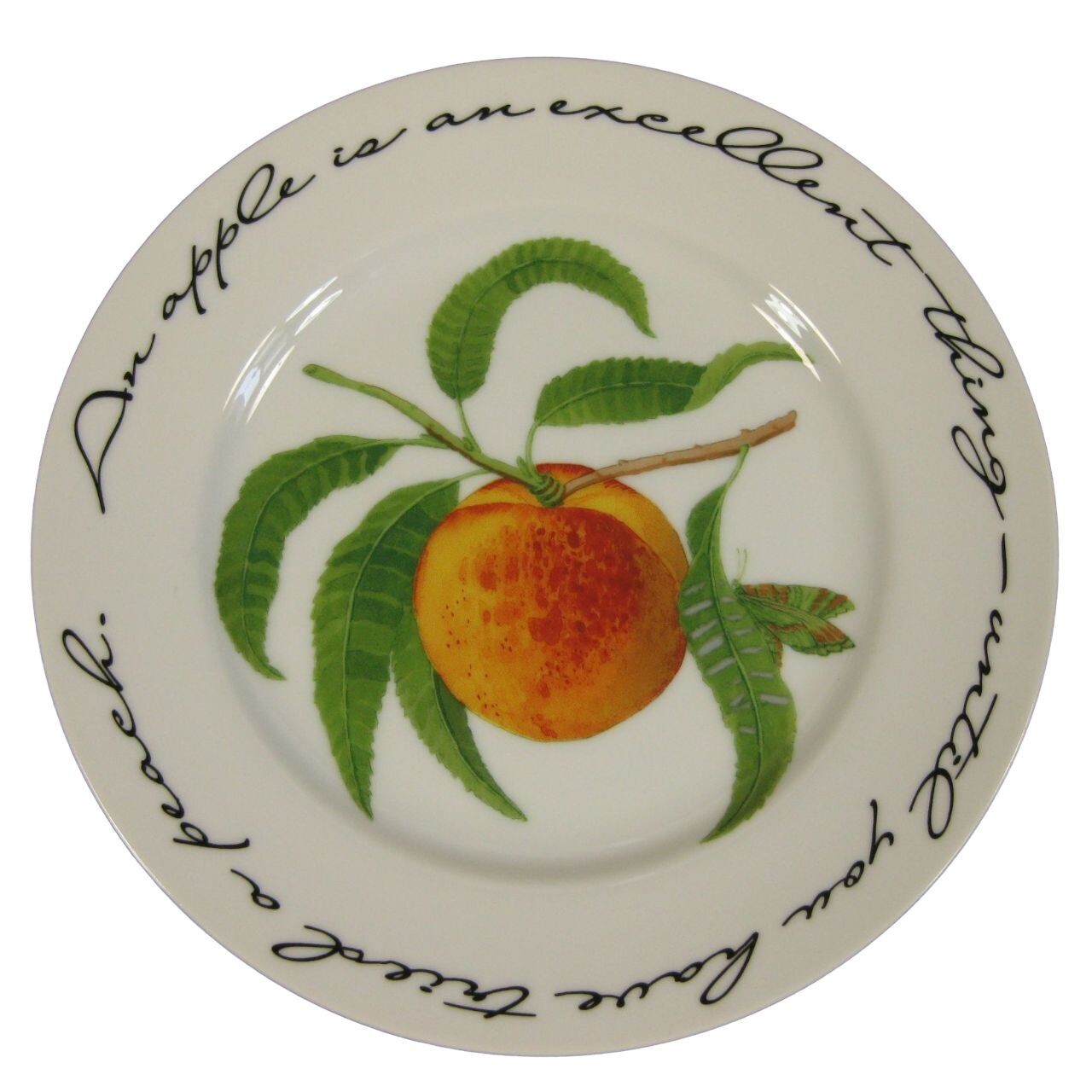 Williams Sonoma Orchard Suite Salad Plate Peach 8″ George du Maurier Fruit