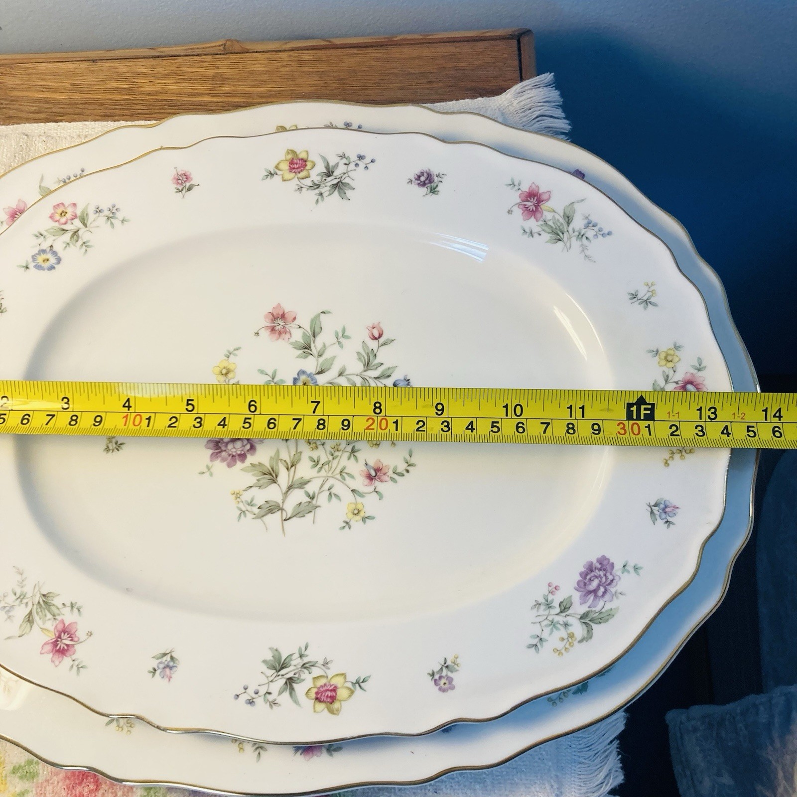 Vintage Krautheim Franconia Millefleurs-platter set 13.5” & 15.5” Beautiful