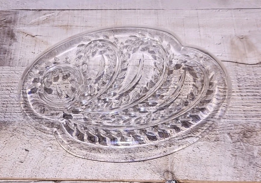 Set Of 4 Vintage Homestead Snack Plates & Cups Federal Glass In Original Box