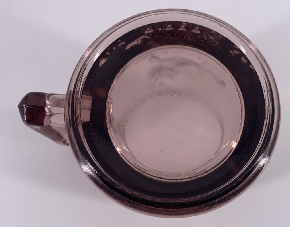 Amethyst Indiana Glass Nursery Rhyme Grill Plate, Bowl and Mug Vintage 3 Pc Set