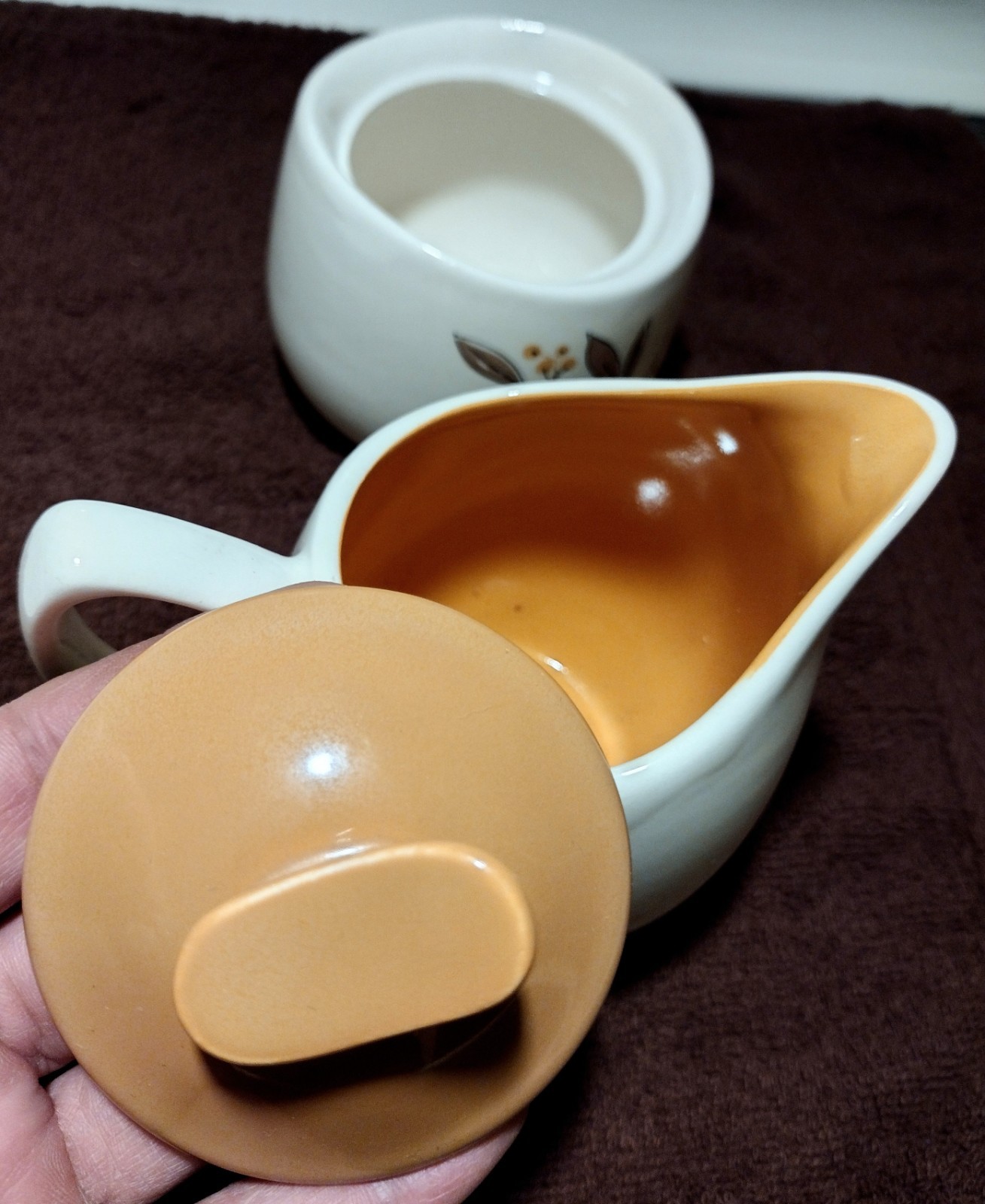 1959 Salem China JAMAICA platter sugar creamer set SLMJAM