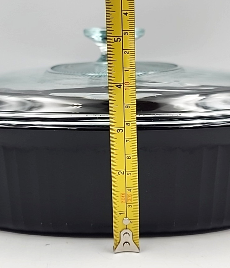 Corning Ware Casserole Dish French Black F-2-B 2.8L With Pyrex Lid Vintage