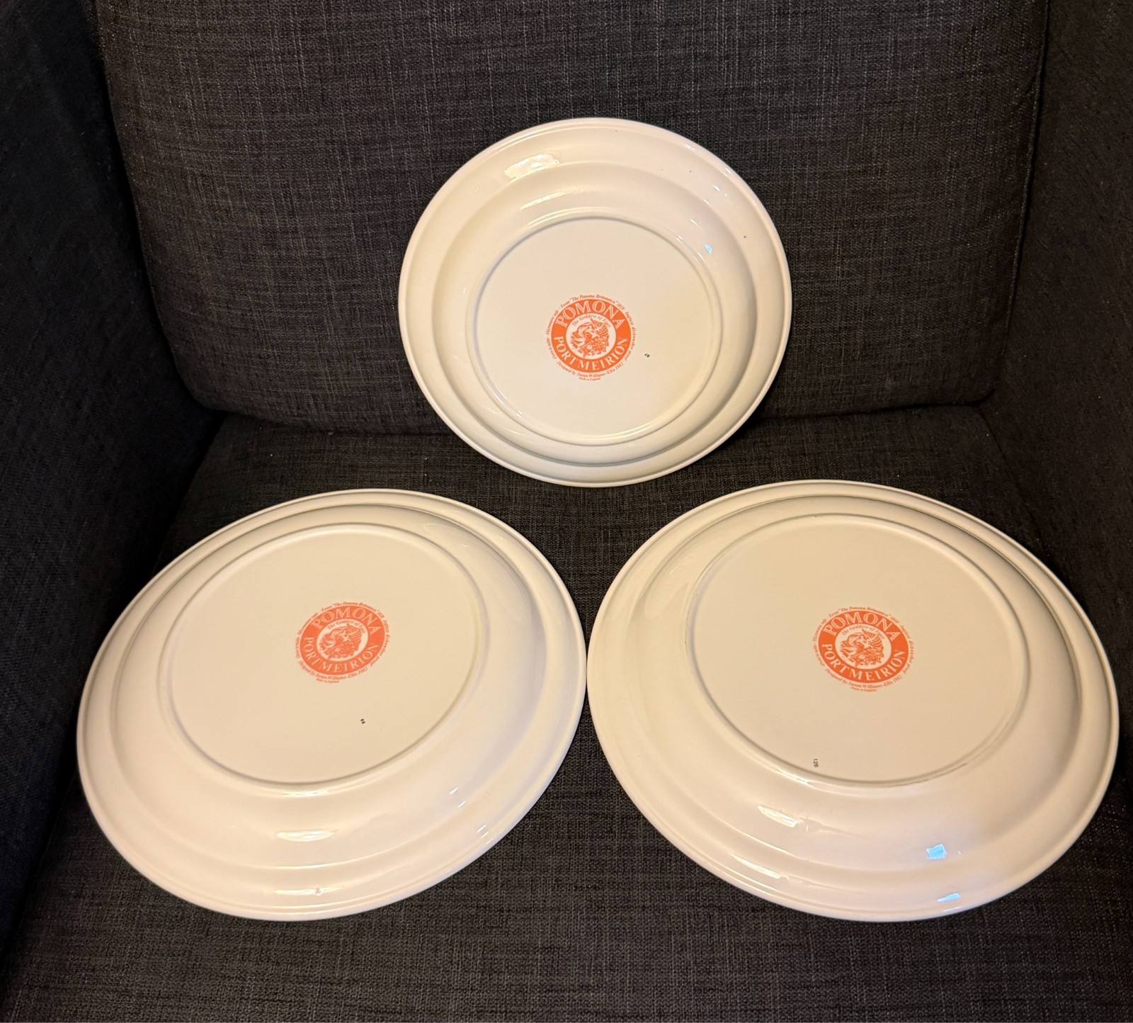 Portmeirion Pomona 2 Dinner Plates Currant & Peach 1 Salad Cherry No Border Engl