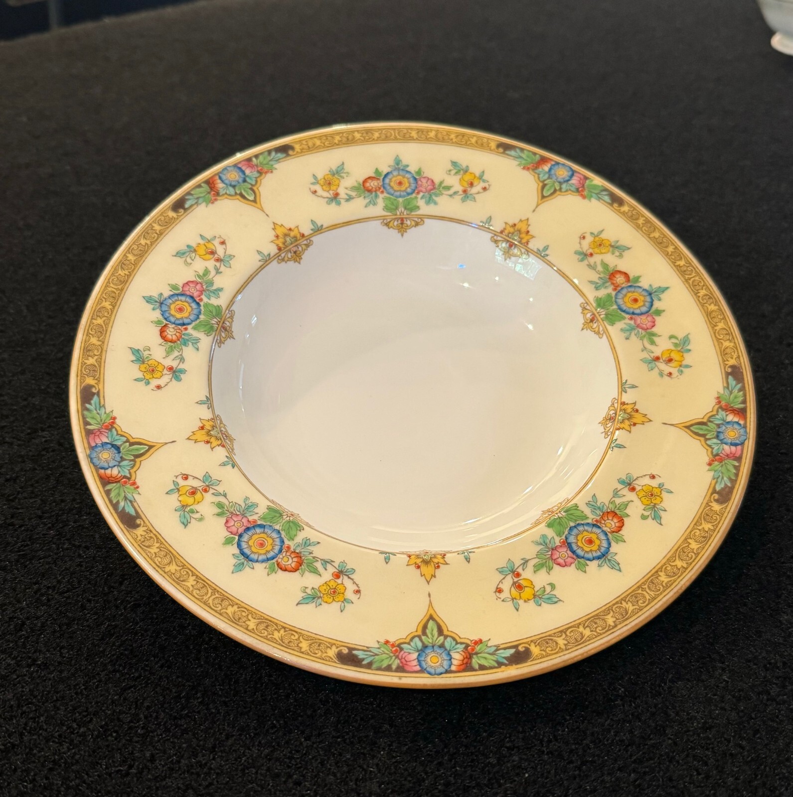 Antique Minton Eloise Orange Porcelain 9-piece Place Setting