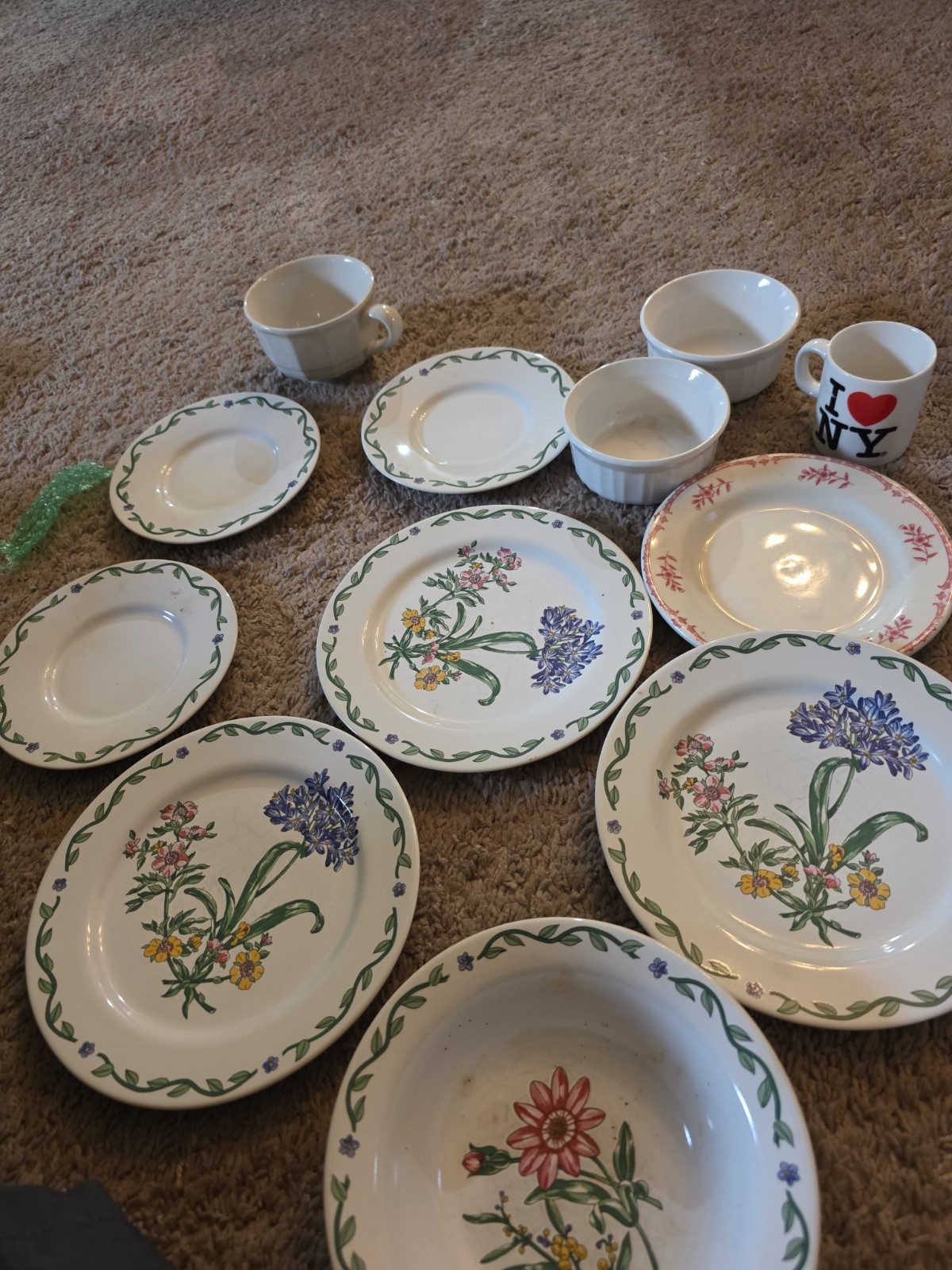 International Tableworks Terrace Blossoms China Dinnerware Lot Plates Bowls Cups