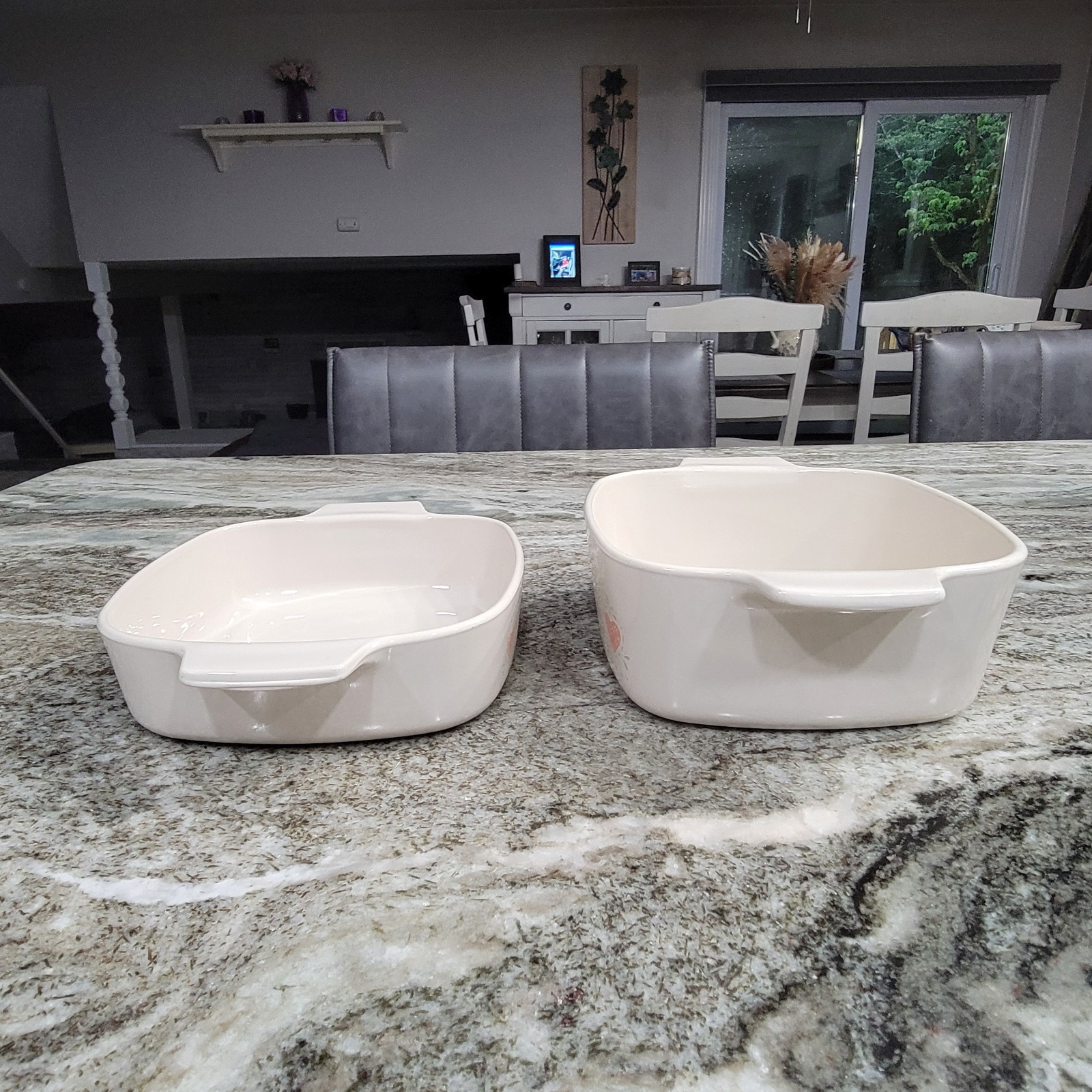 Vintage Corning Ware Forever Yours Heart A-1-B & A-1.5-B Lot Of 2 Casserole