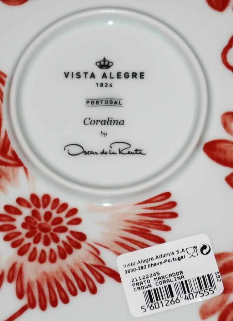 Vista Alegre CORALINA Charger or Platter, 13 1/4″, Oscar de la Renta, Portugal