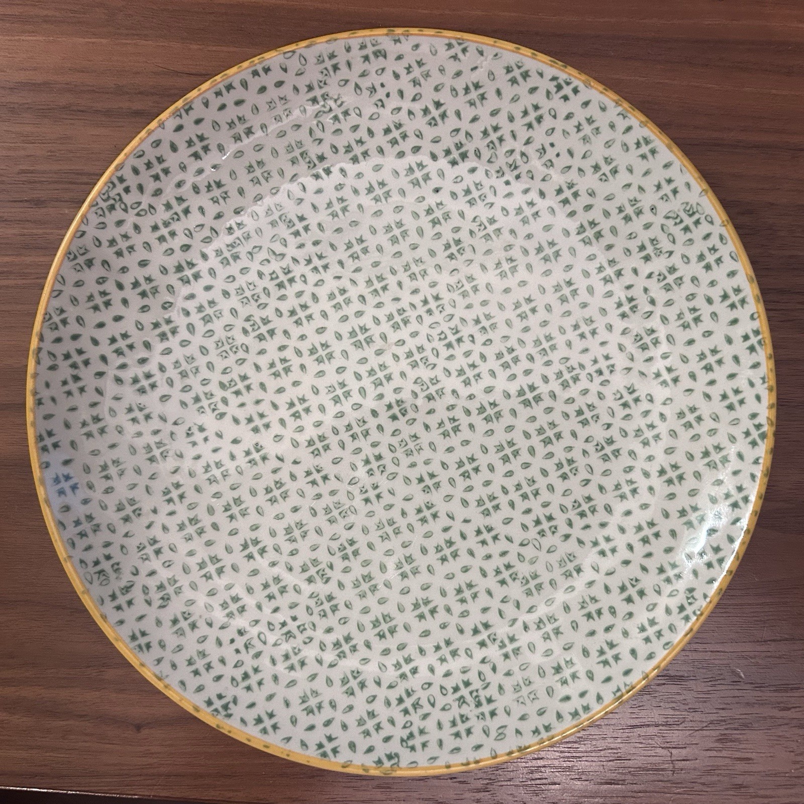 World Market Pair 8” Salad Plates, Geometric Boho Marrakesh Country Garden Party
