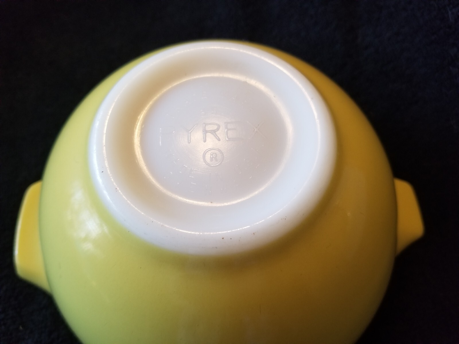 Vintage Pyrex 35 Small Yellow Cinderella Mixing Bowl Nesting 1 1/2 Pt
