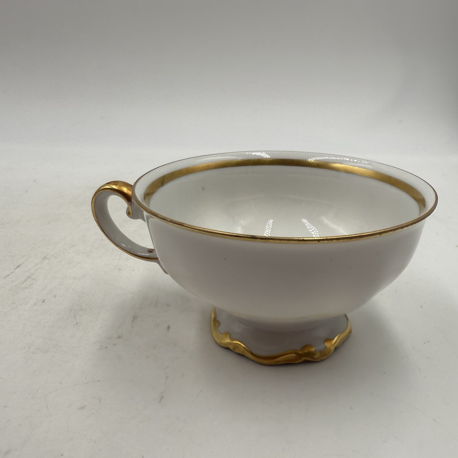 Mitterteich Bavaria Golden Lark Tea Coffee Cups Saucers Set of 3 Made in Germany