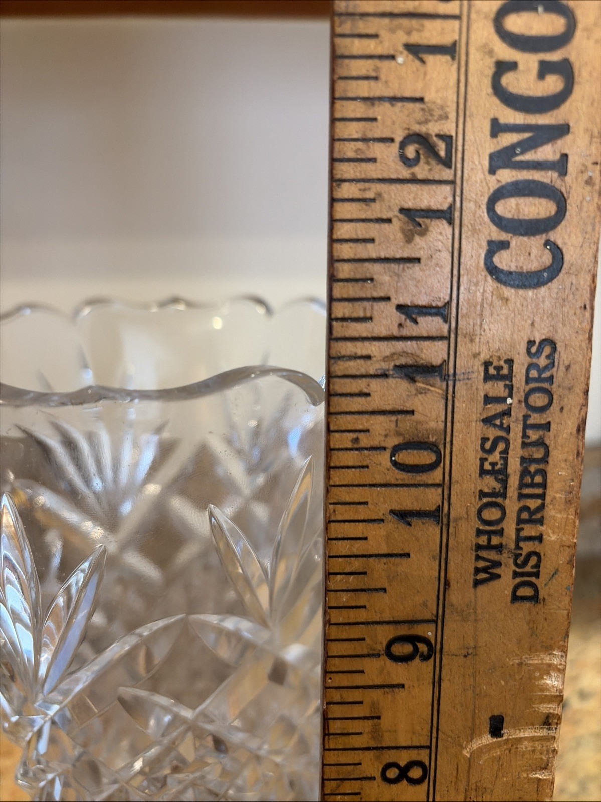 Waterford Crystal Sullivan 11” Pedestal Or Footed Fan Cut Bouquet Vase Pristine