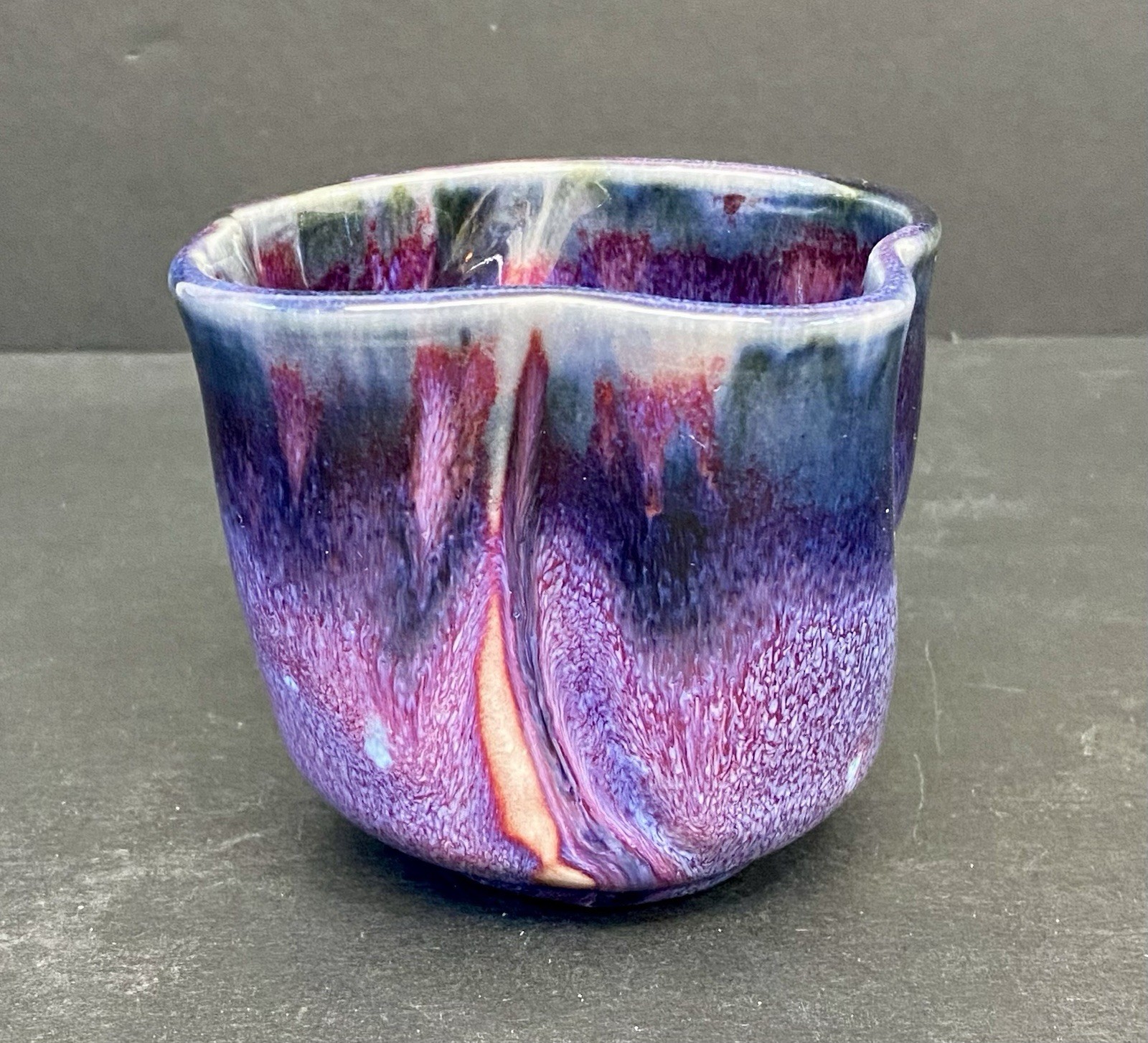 Purple Drip Glaze Studio Pottery
