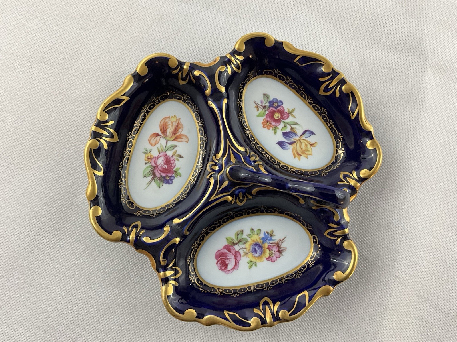 Jimenau Graf Von Henneberg Porzellan Echt Kobalt 1777 Kobalt Blue And Gold Dish