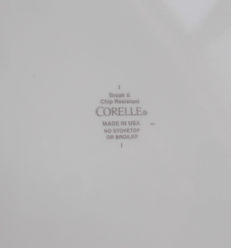 4 Corelle Secret Garden 10 1/4″ Dinner Plates by Corning Blue & Yellow Flowers
