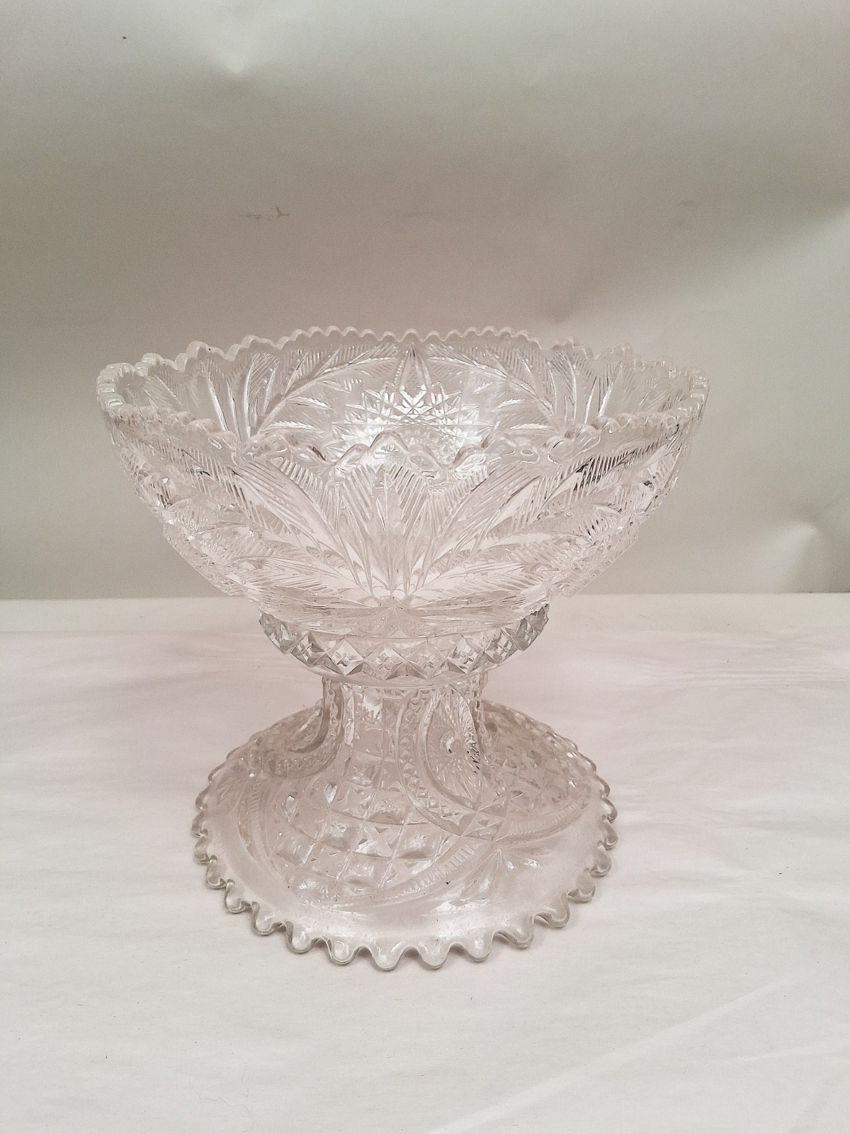 Clear Glass Pedestal Bowl