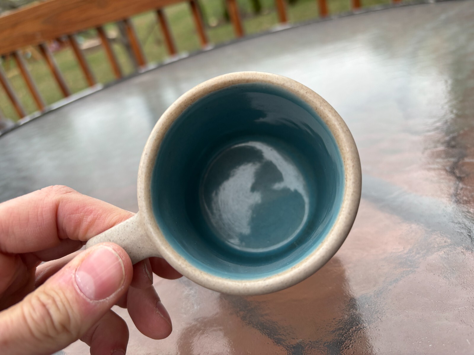 Pigeon Forge Pottery Pi Beta Phi Sorority Mug Gray Blue made in Tennessee