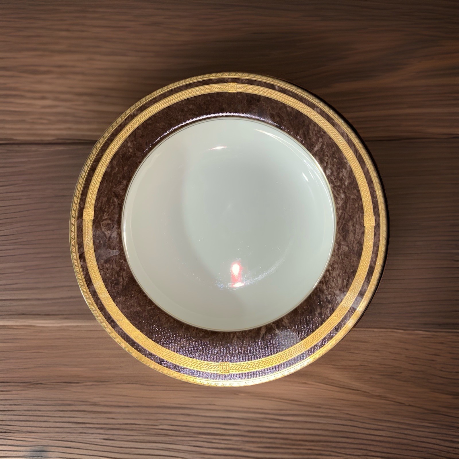 Mikasa Fine China Mahogany Four Piece Place Soup Bowls Discountinued In Japan