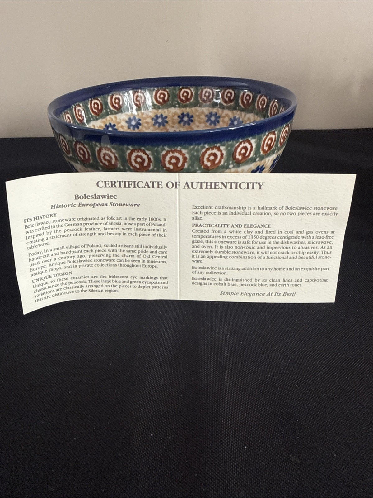 Bowl with Pedestal UNIKAT Made In Poland