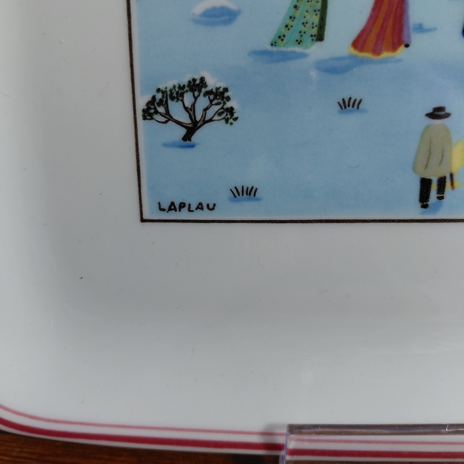 Villeroy & Boch Naif Christmas Square Handled Serving Tray Laplau 9″ Nativity