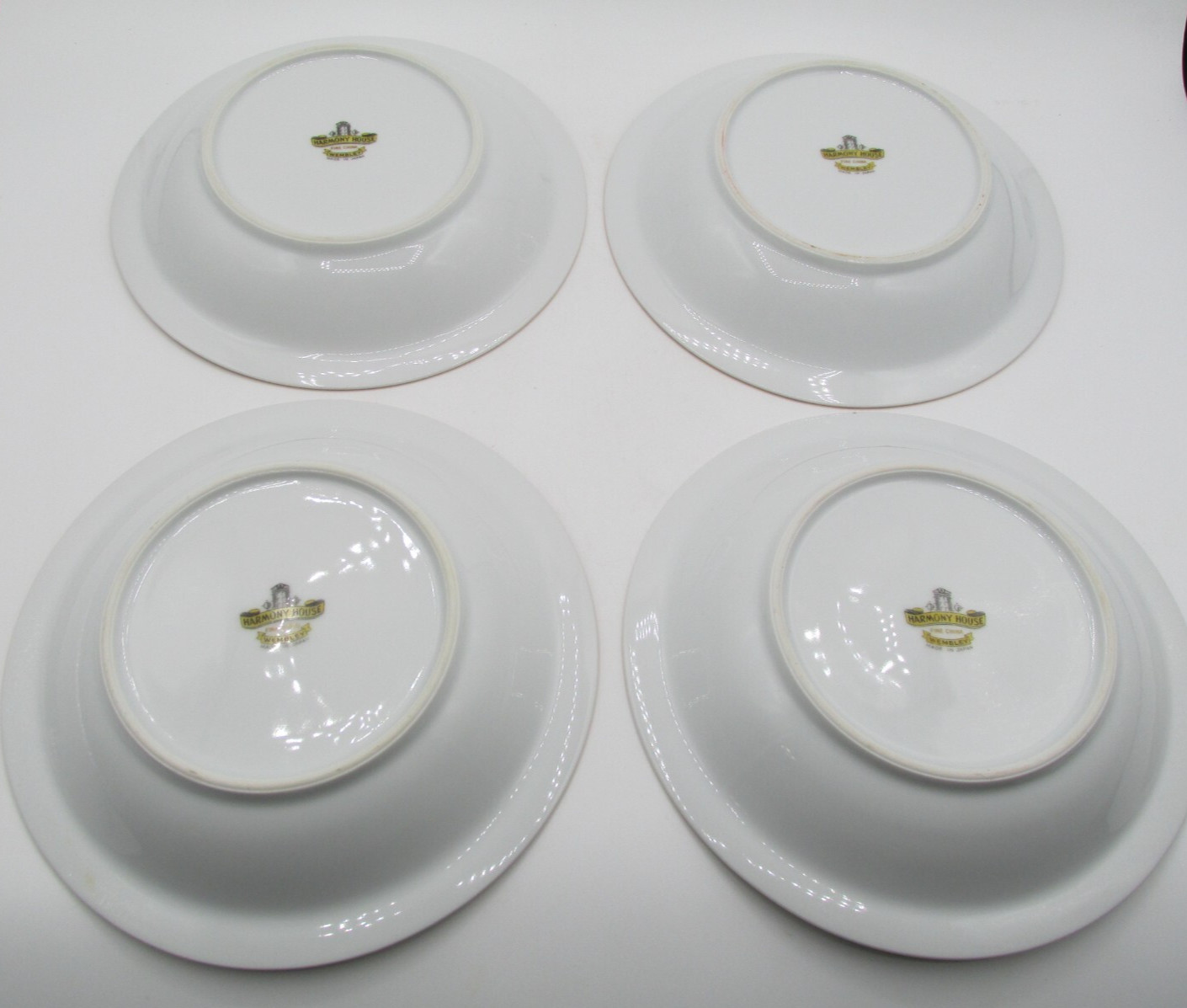 HARMONY HOUSE WEMBLEY SOUP BOWLS SET OF FOUR 7.75″ MADE IN JAPAN!