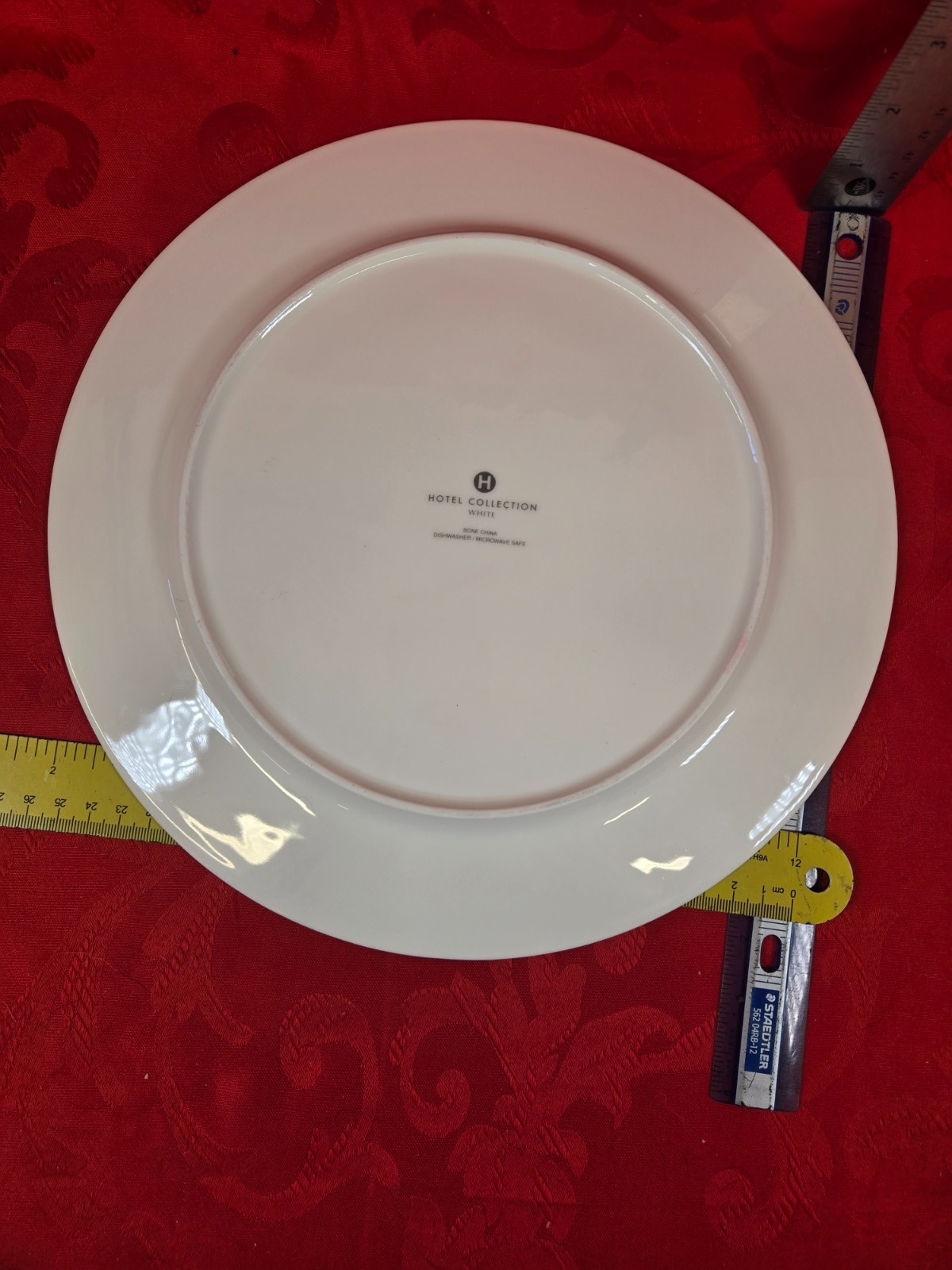 Hotel Collection White Bone China 11.5″ Dinner Plate