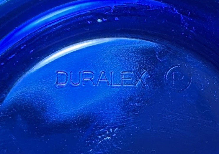 Vintage Saucer Plate 5-1/4″ Rivage Cobalt Blue by Duralex Swirl Design France