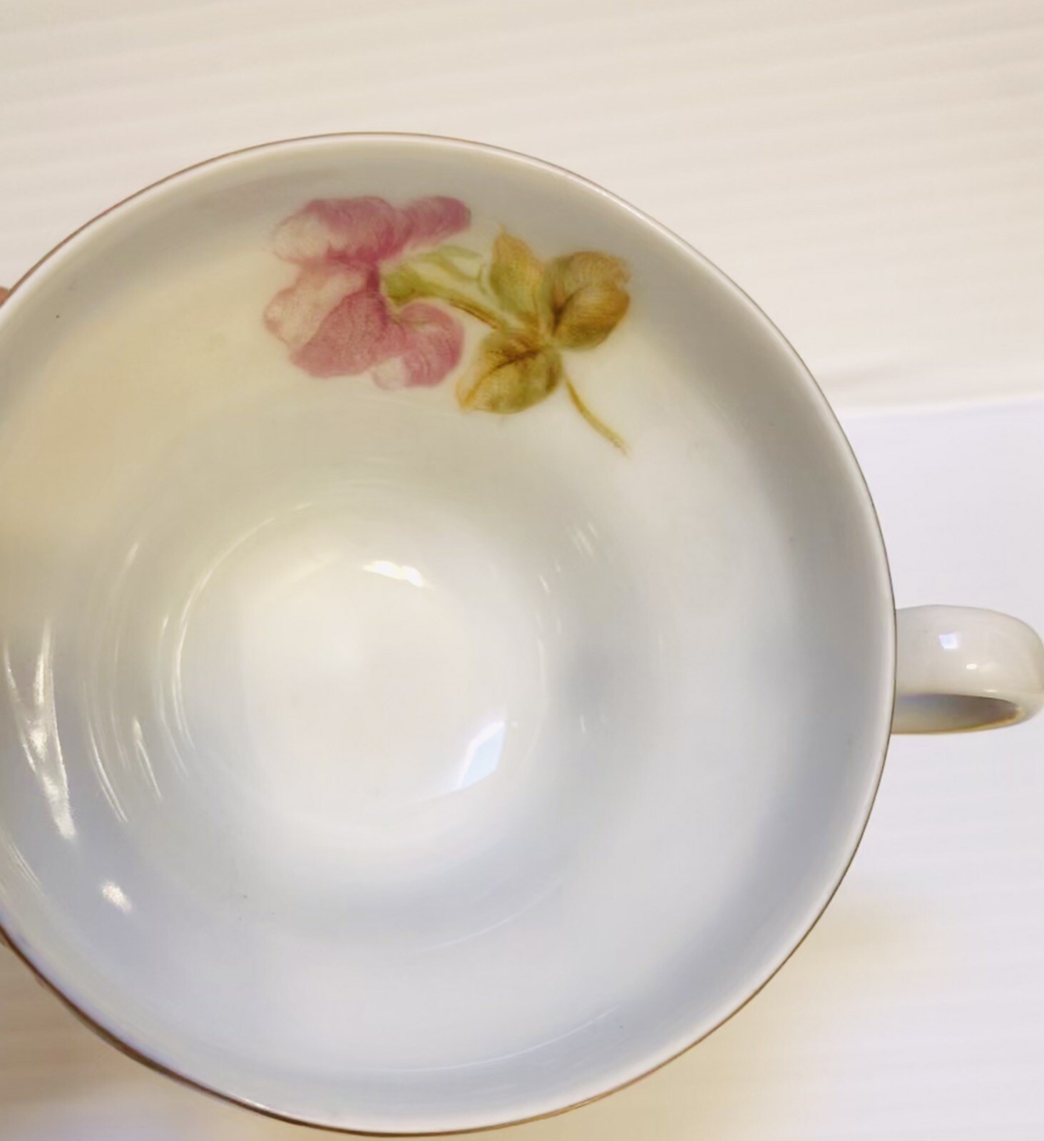 Ohata China Tea Made in Occupied Japan Victorian Pink Flower Cup & Saucer