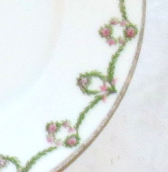 CA Charles Ahrenfeldt Limoges Rose Garland 7.3/8 inch Salad Plate