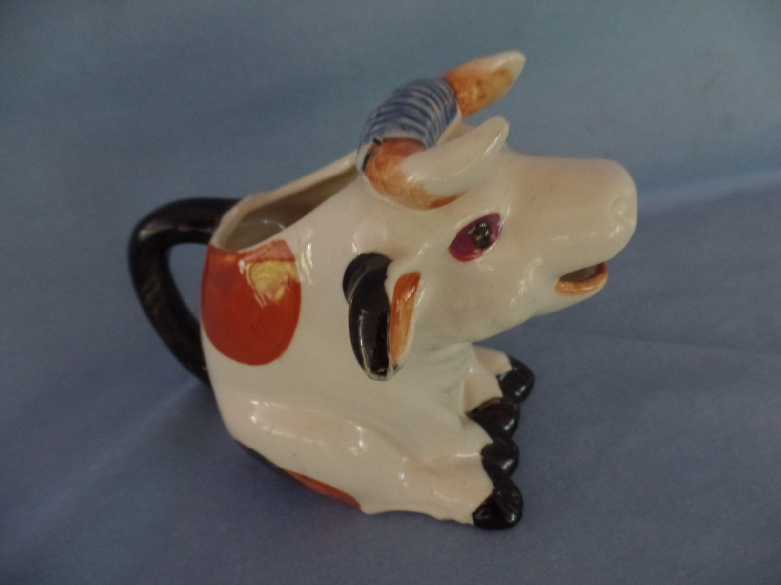 vintage ceramic BULL CREAMER 4″ tall Made in Occupied Japan cute