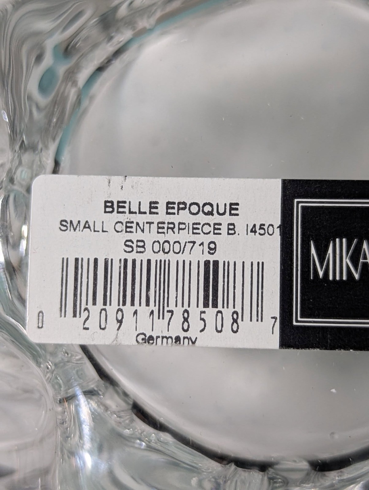 Crystal Belle Epoque Small Centerpiece Bowl 8 1/4″ SB000/719 Mikasa