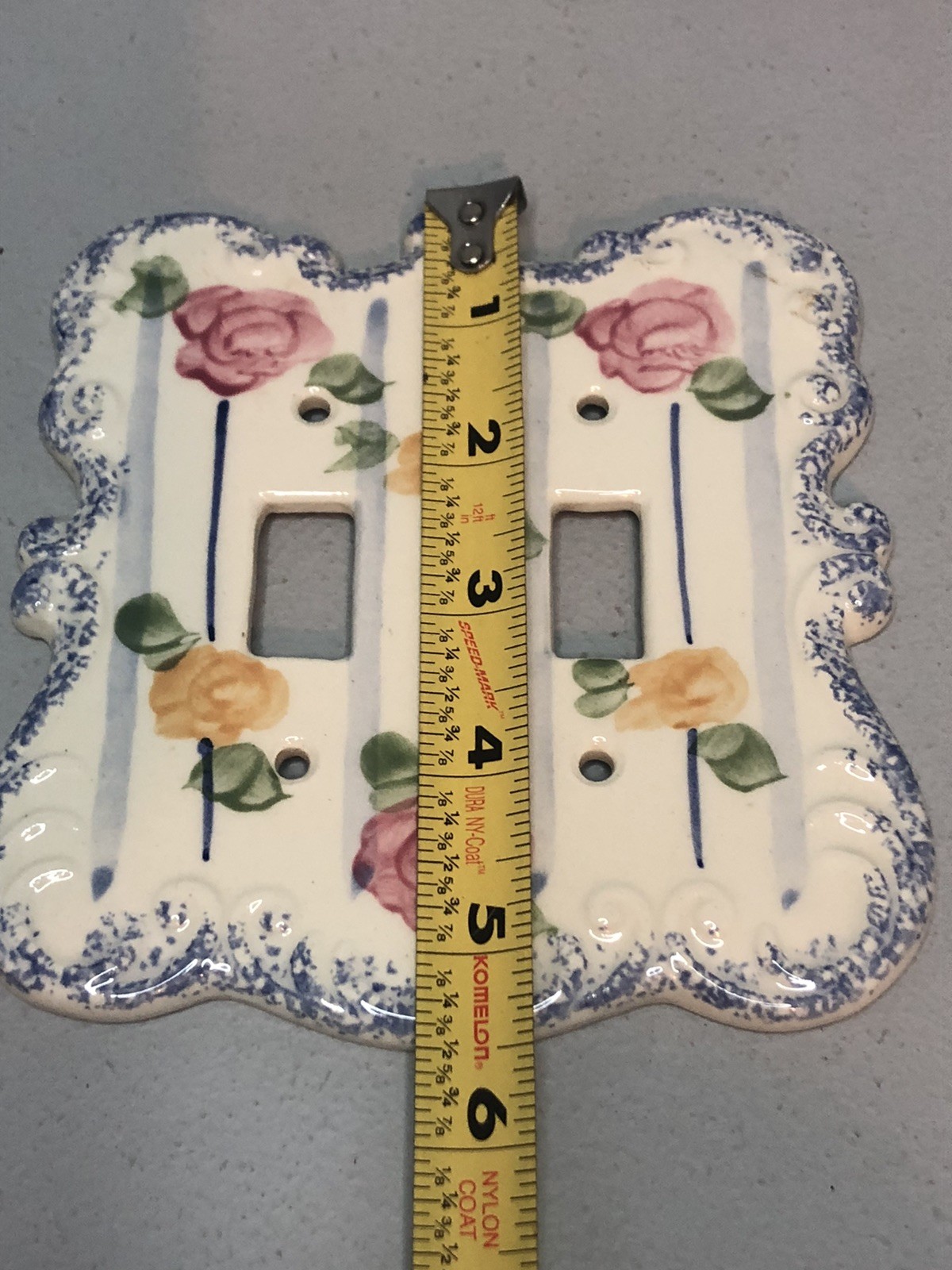 Vintage Double Light Switch Wall Plate Roses Cottage Core – Pottery by Levine
