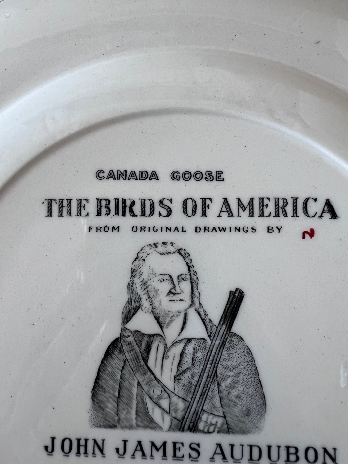 Adams China Audubon Birds Of America Canada Goos 10.5″ Floral Border