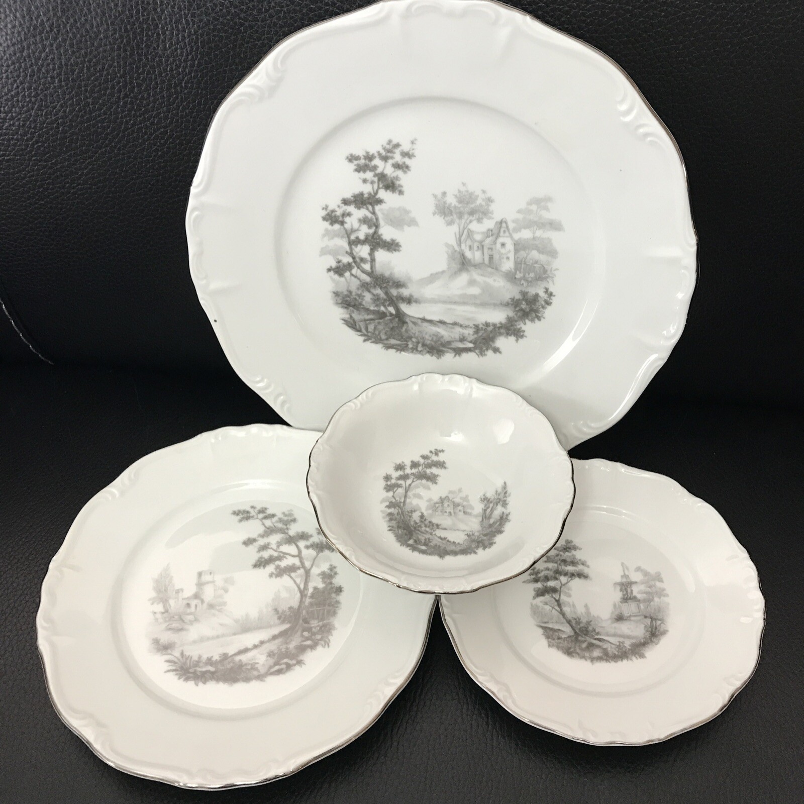 Edelstein Maria Theresa Set Of 4 Plates: Dinner , Salad, Bread, Dessert. Exc!