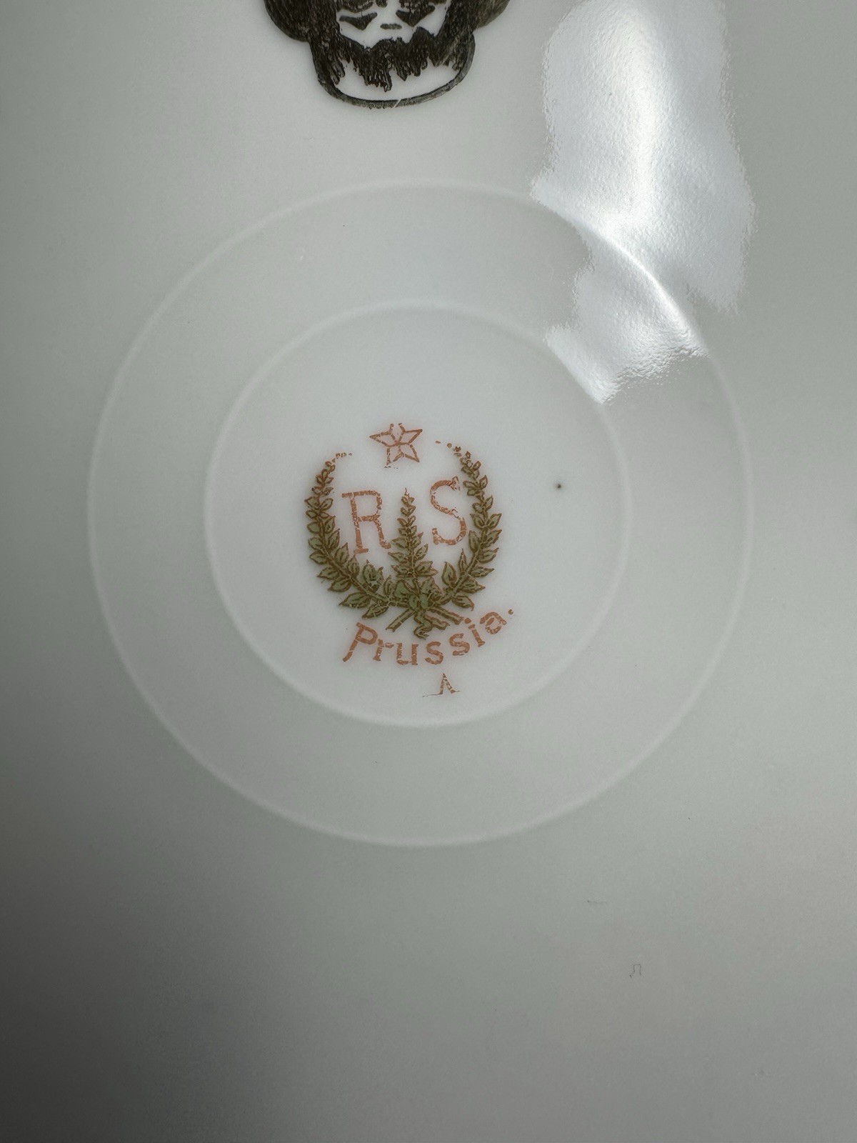 RS Prussia Handled Cake Plate Pierced Handles Scalloped Edge Beaded Trim