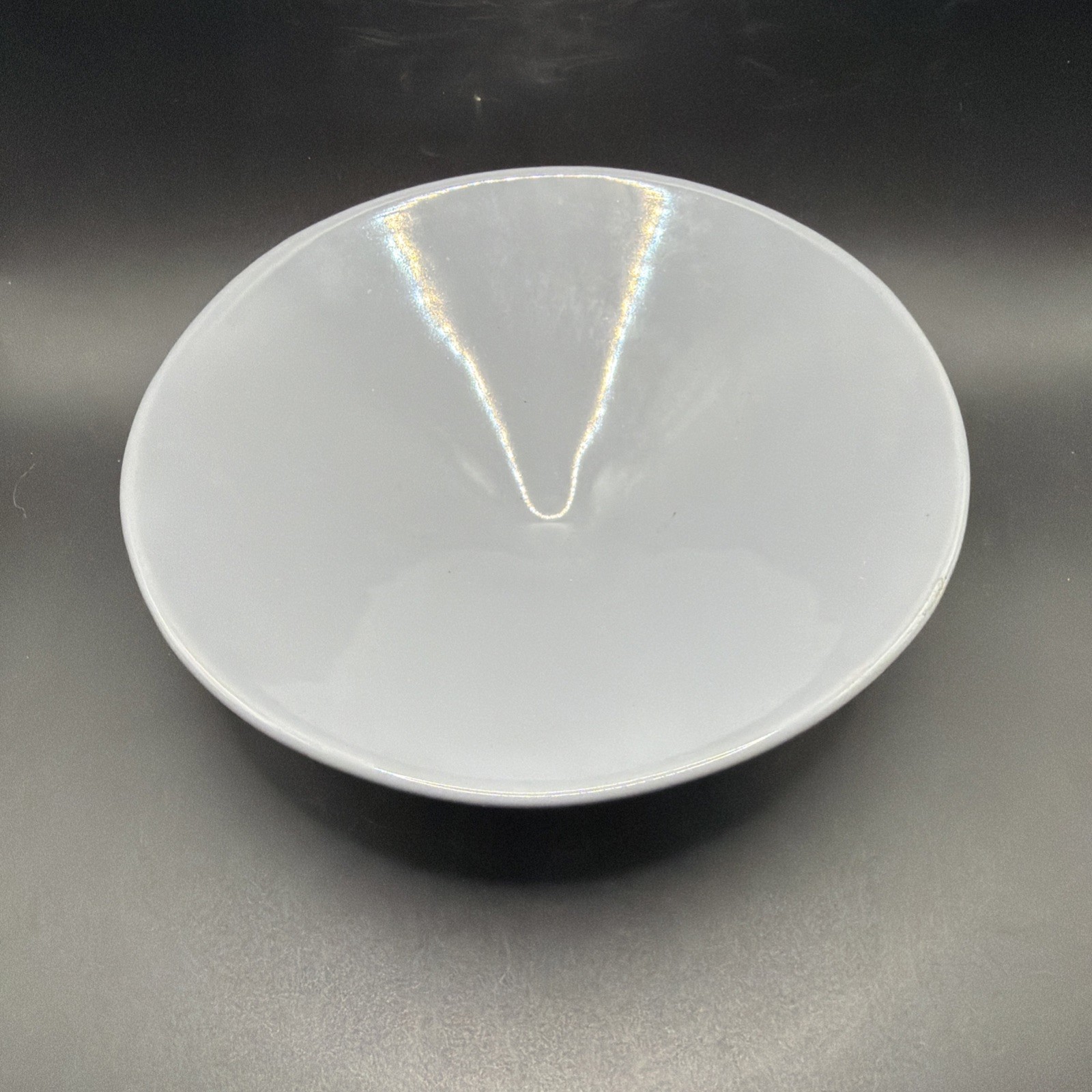 Haeger Pottery Blue Bowl USA Pedestal Container Dish 3296-1985 Ikebana