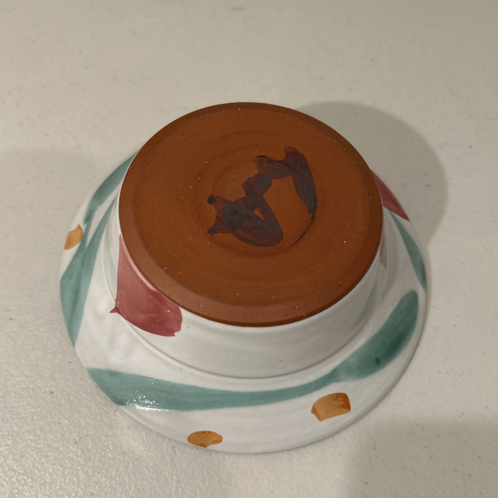 North Carolina Stanley Mace Andersen Pottery 7-1/4″ Flared Soup Bowl, Signed #2