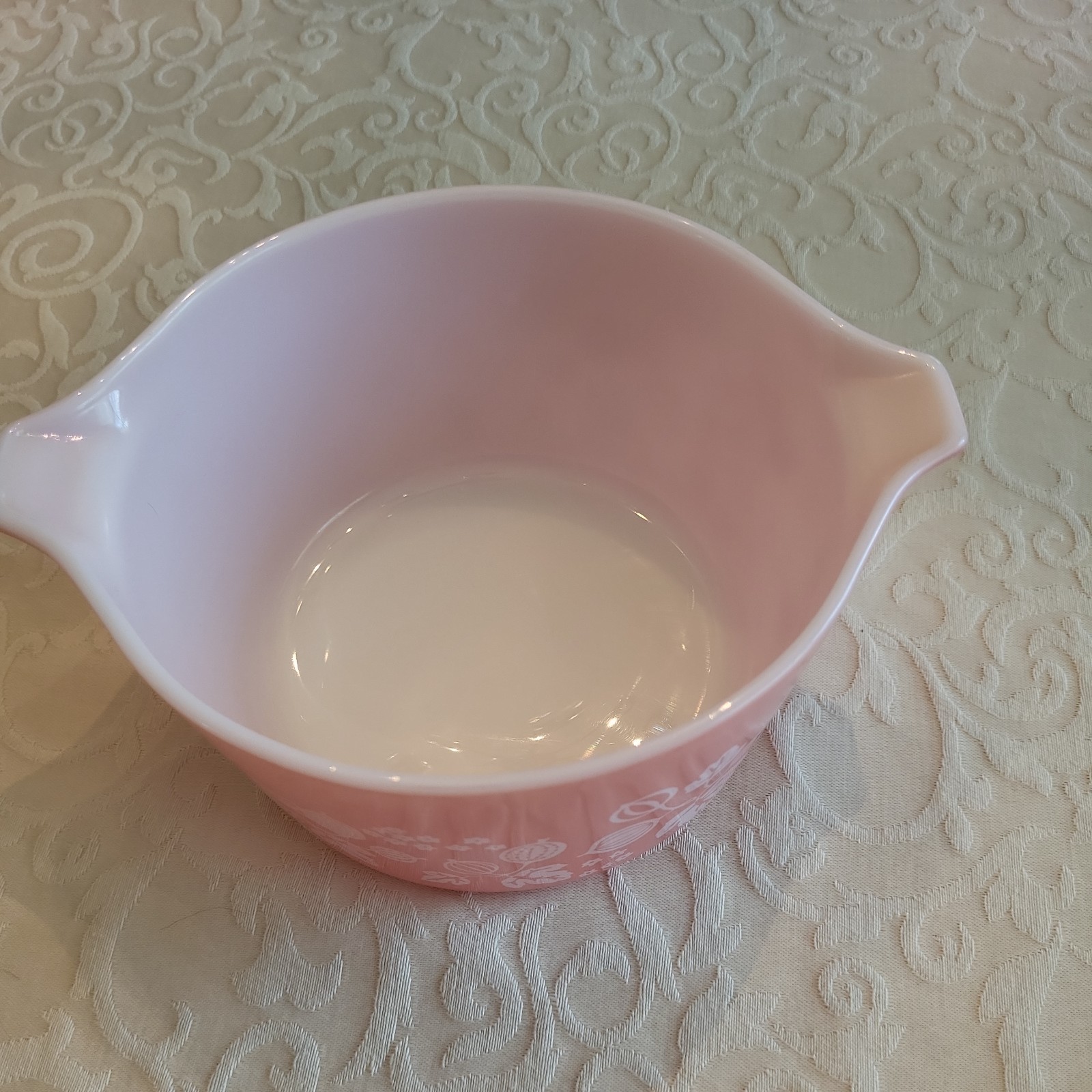 Pyrex Pink Gooseberry 1 QT Casserole Dish 473 w Glass Lid 470 Rare 1950s