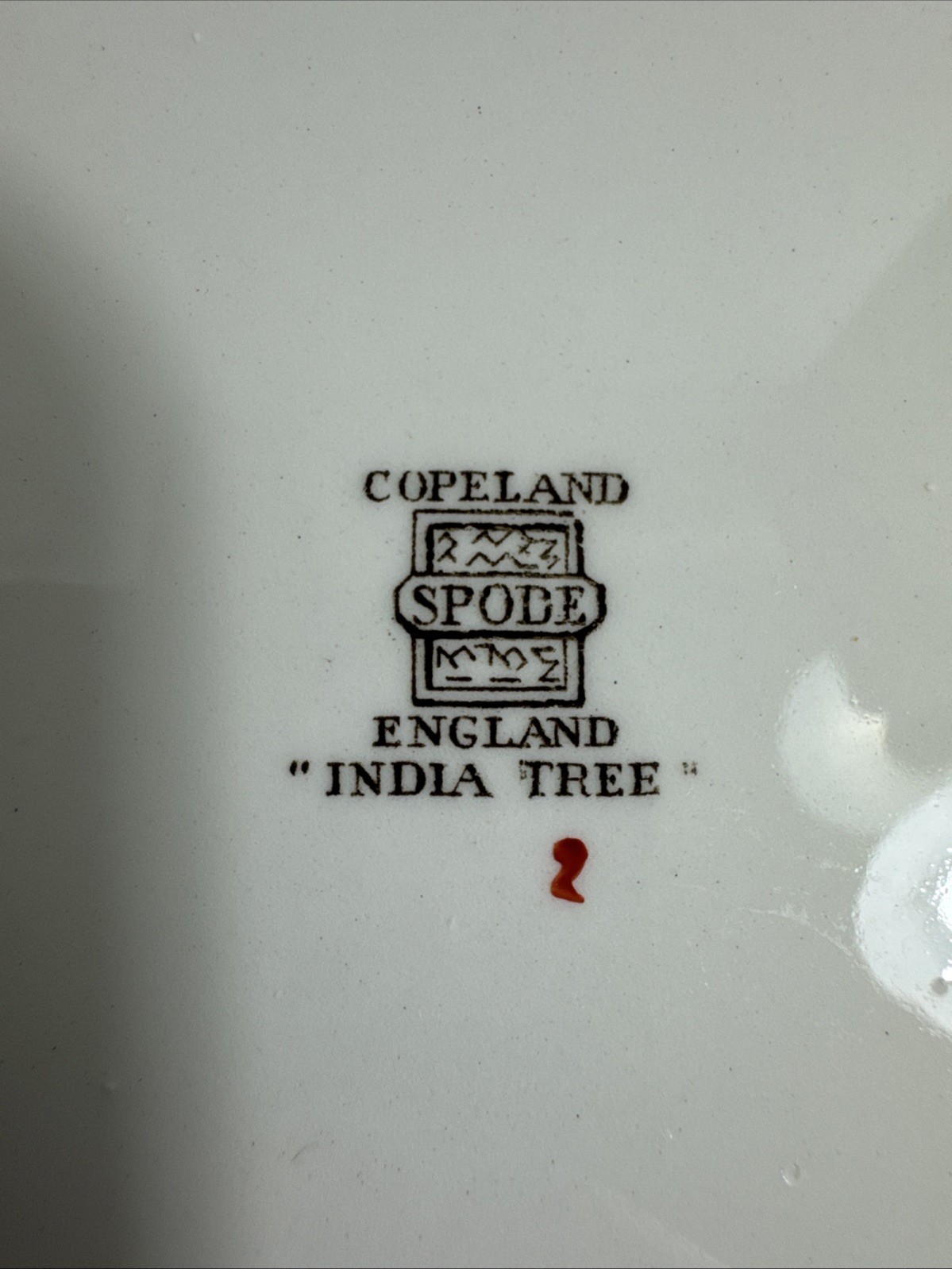 Copeland Spode Indian Tree 10 3/8″ Dinner Plate Orange Rust Scallop Trim England