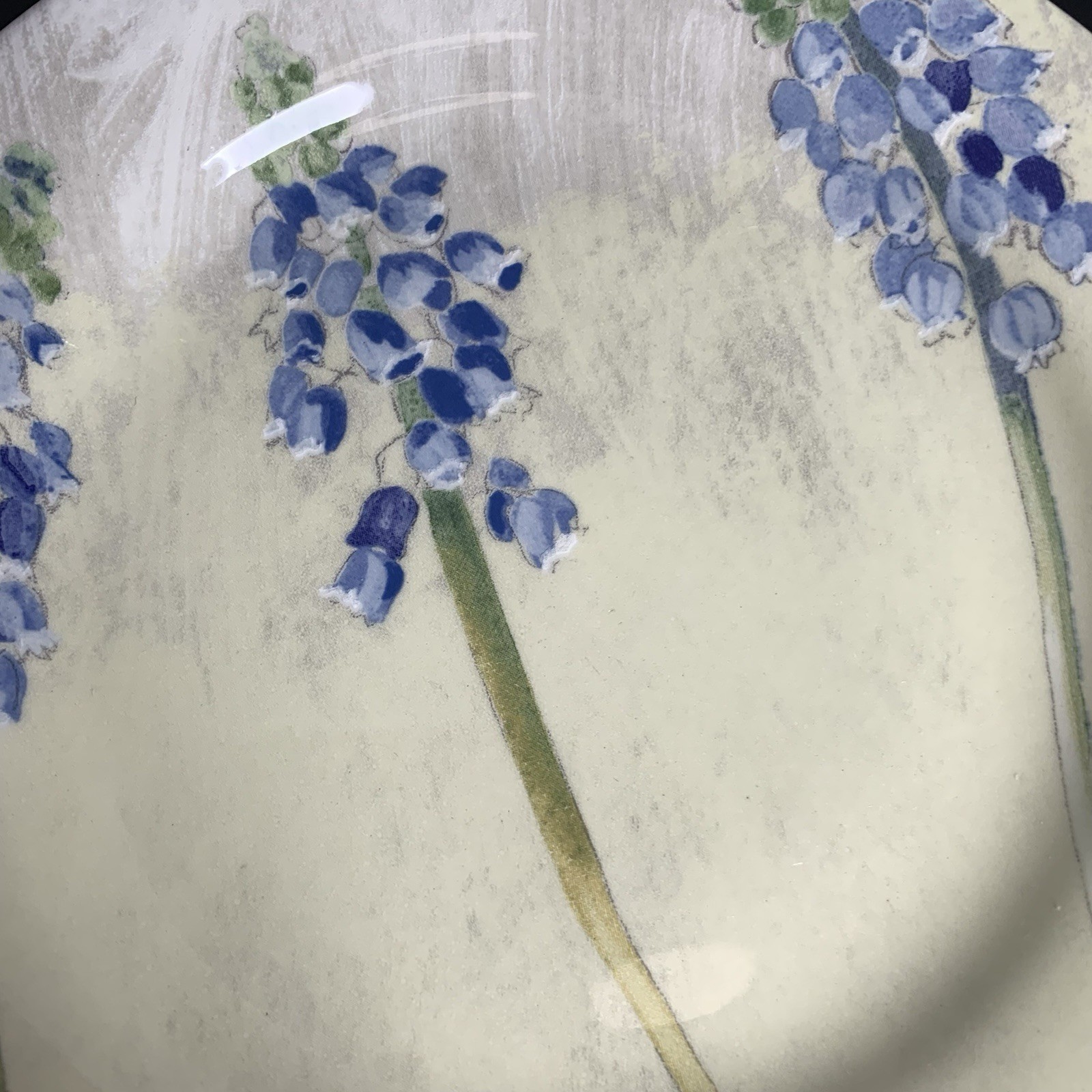 Gien France – Alice Blue Floral Salad Dessert Plates – Set of 4