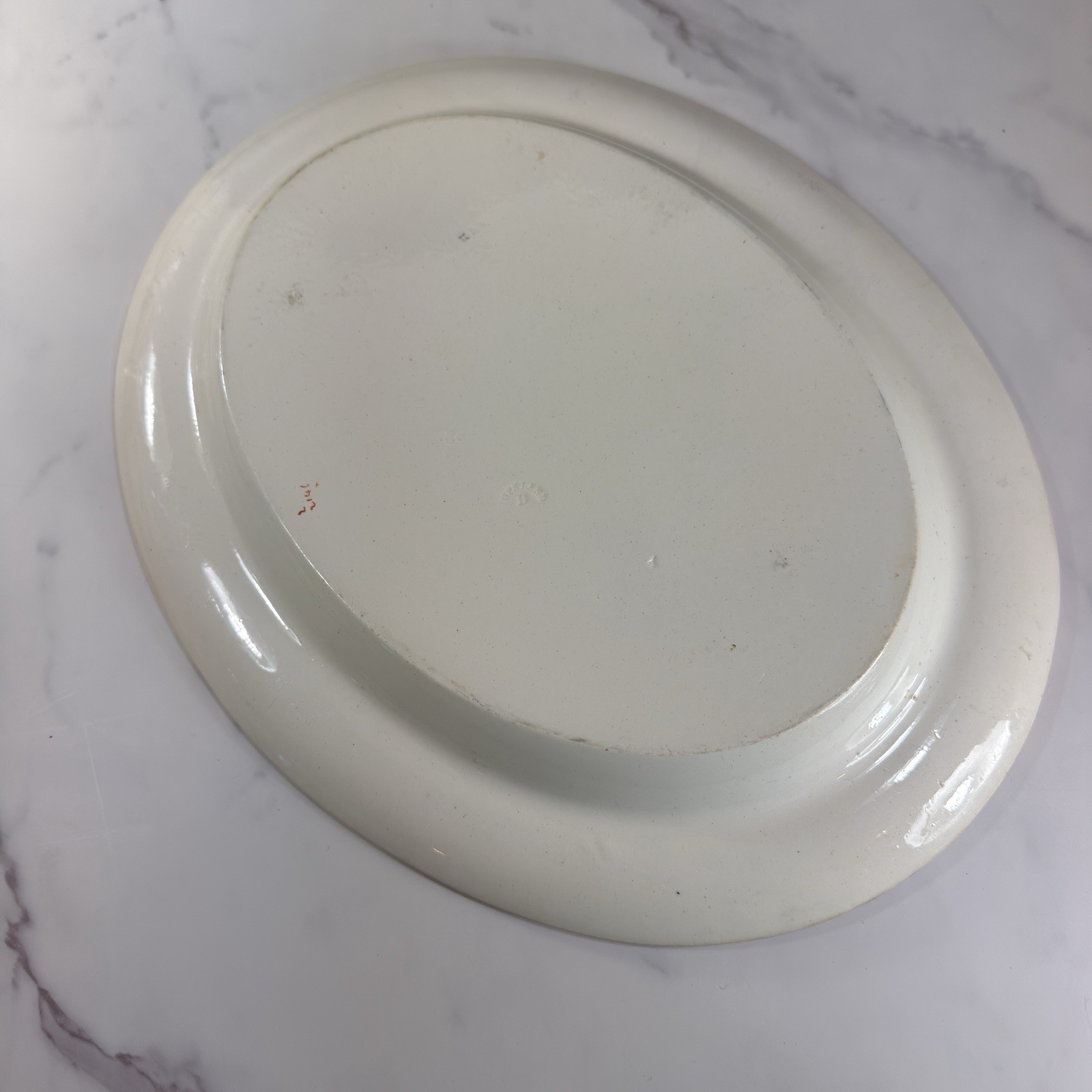 Antique Copeland Spode Transferware KEW Oval Platter 15″ Aesthetic Movement Blue